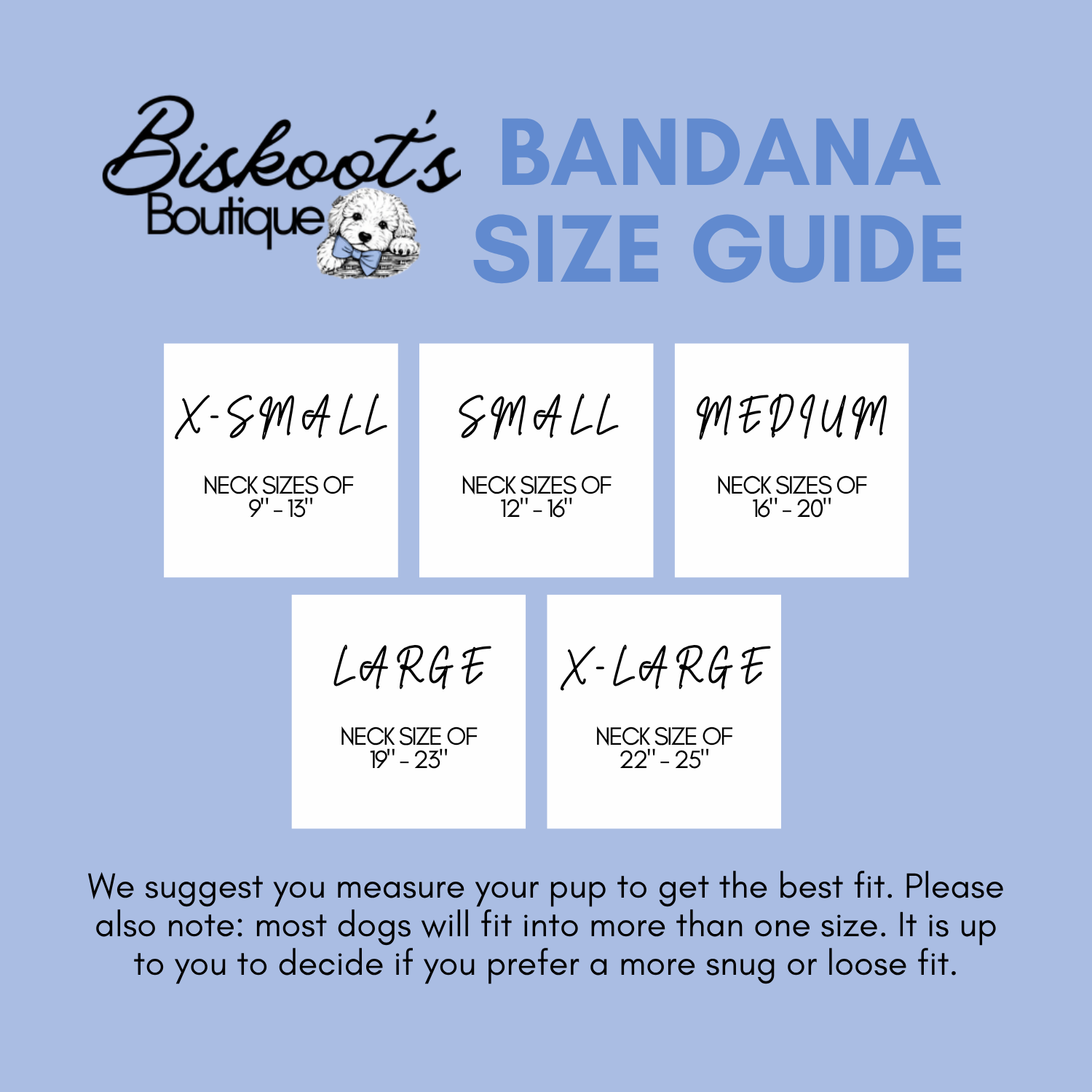 Size guide chart